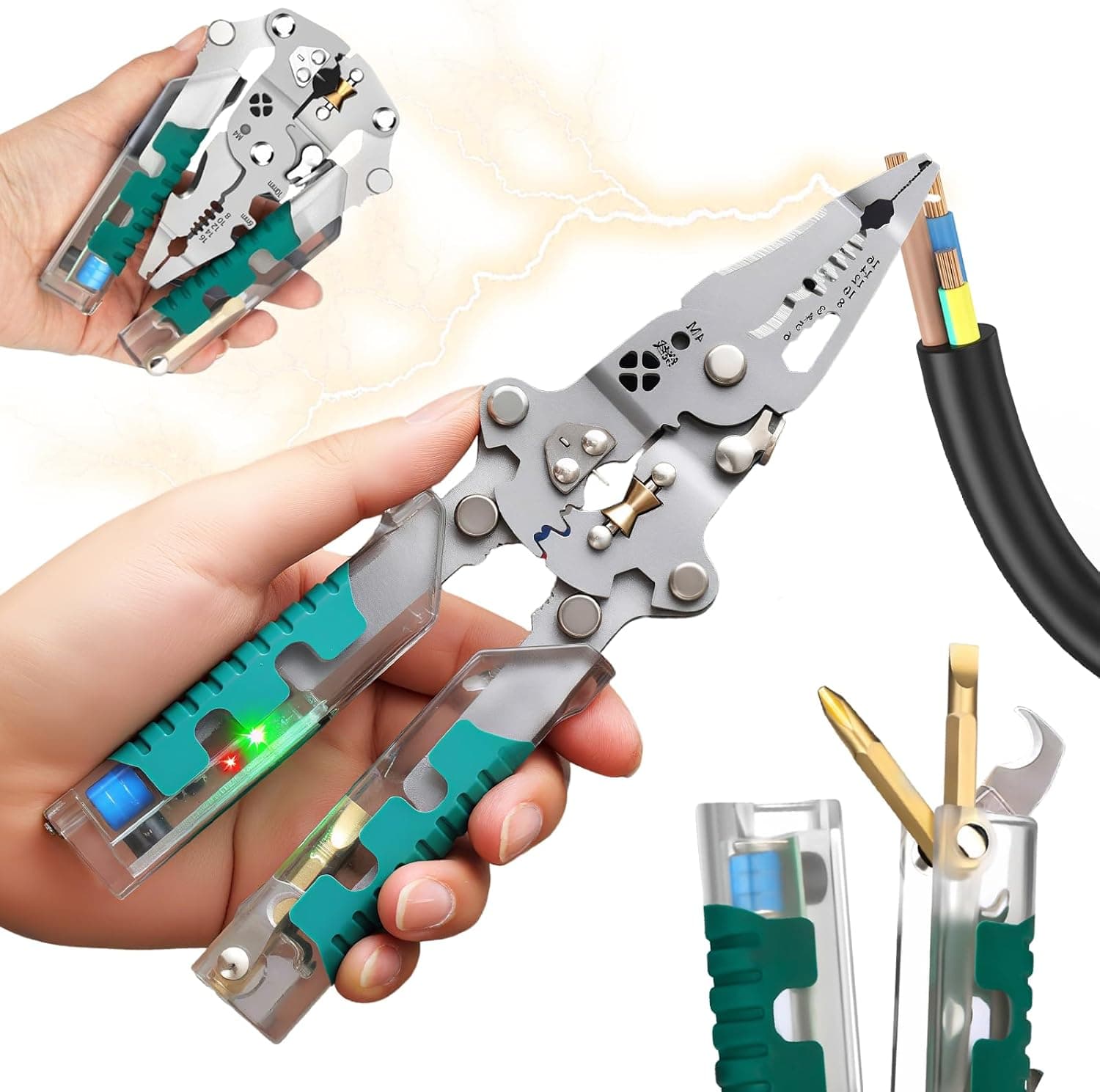 Foldable Wire Stripper Tool for Electrical Repairs