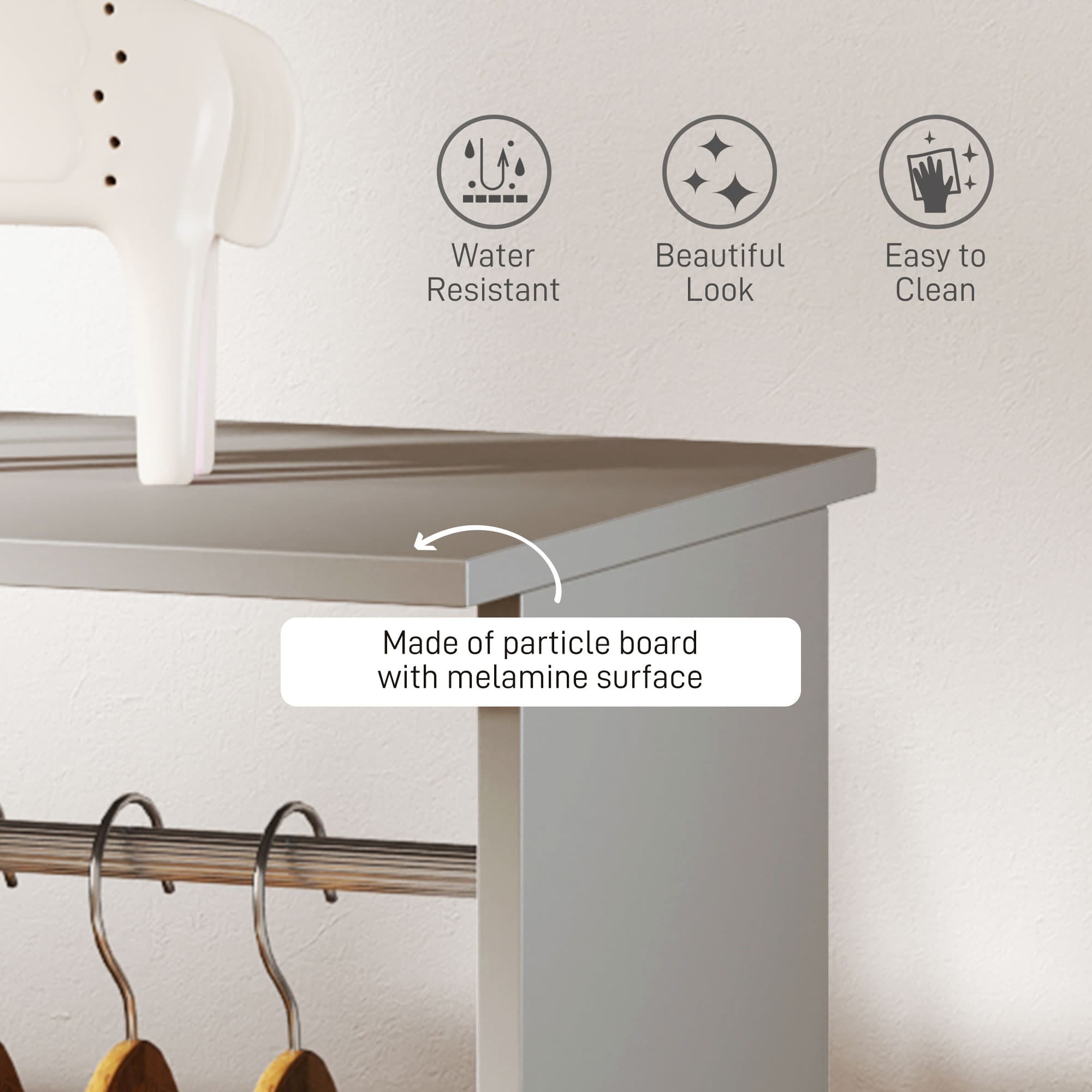Mobile Grey Open Wardrobe for Everyday Storage - image 2