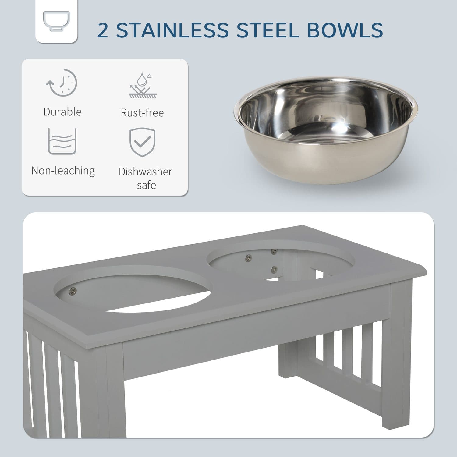 Raised Stainless Steel Feeding Bowls for Small Dogs - image 5