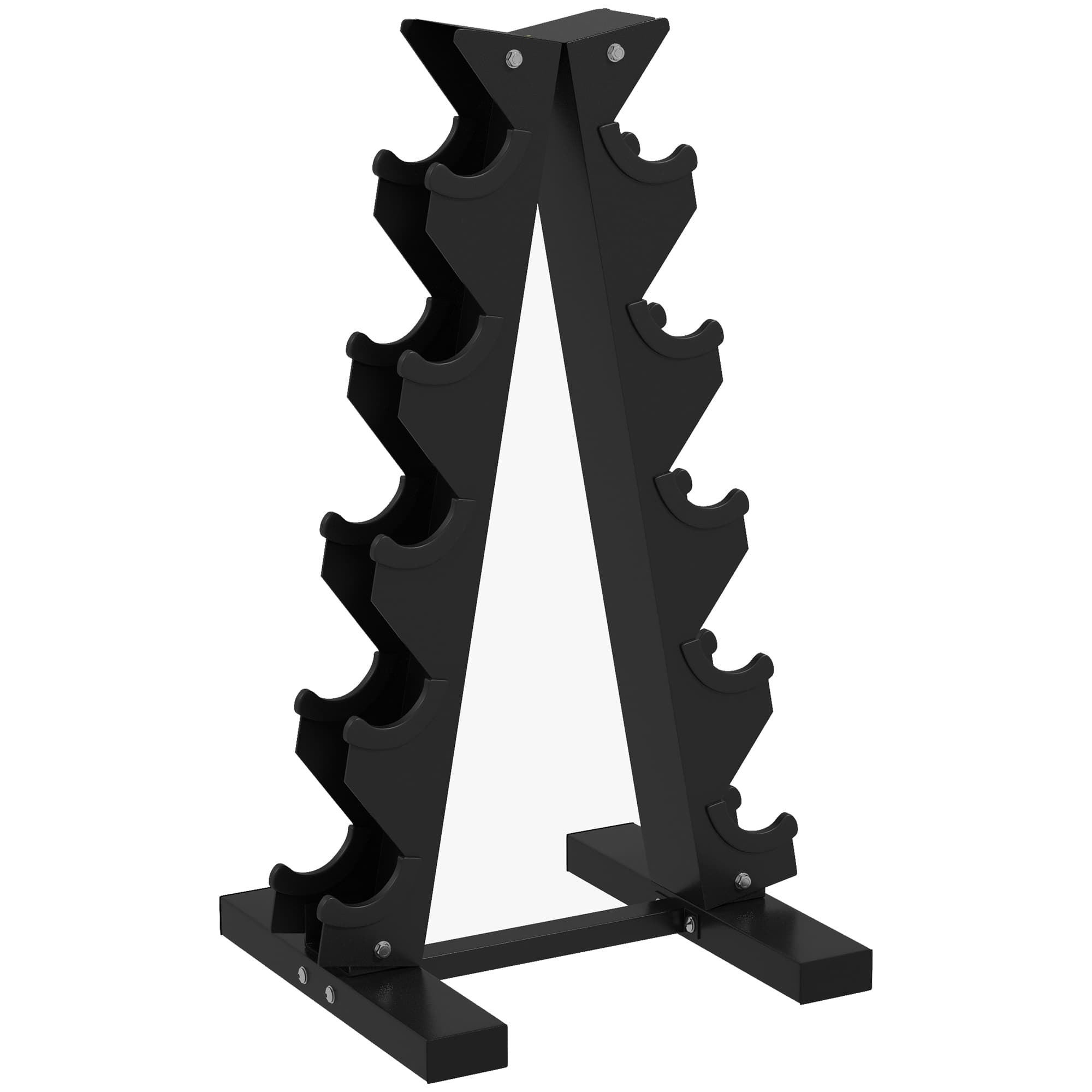 Keep Your Home Gym Tidy With a Five-Tier Dumbbell Rack - Black