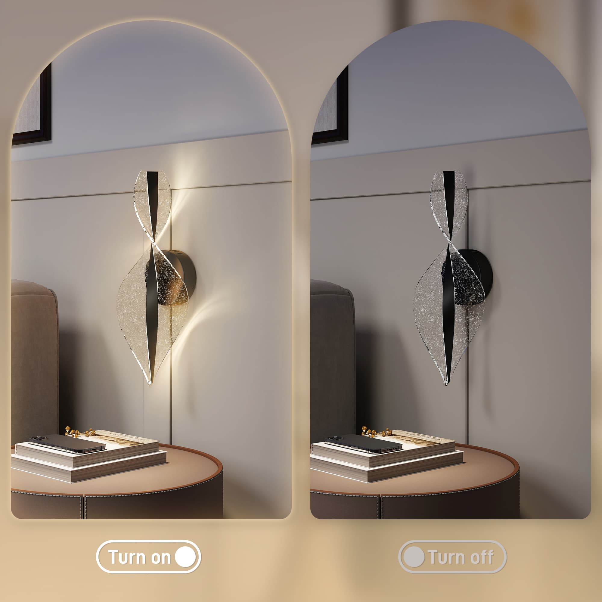 Black Spiral LED Wall Lamp 2 Pack for Modern Rooms - image 1