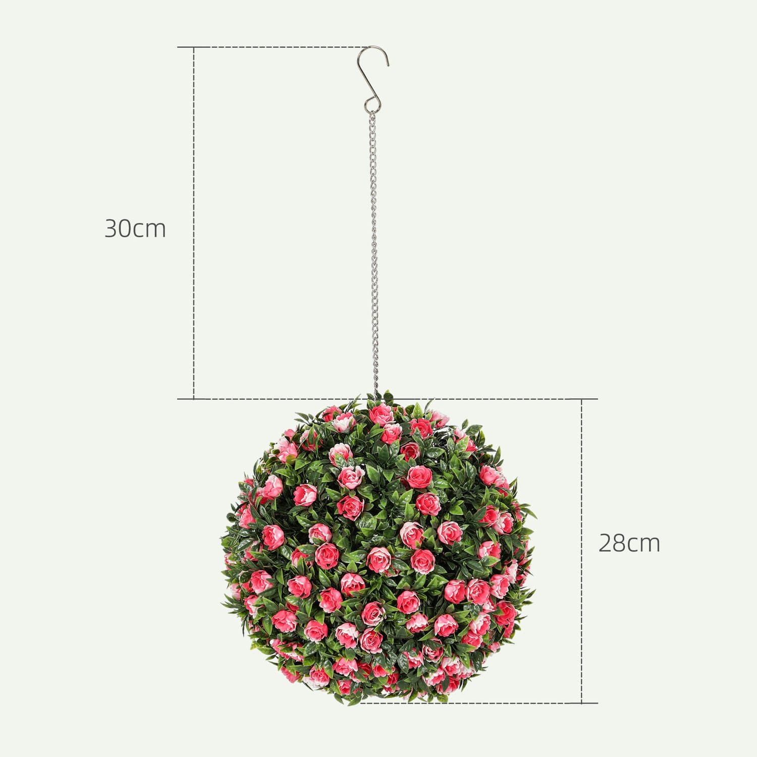Vibrant Pink Rose Topiary Balls - image 4