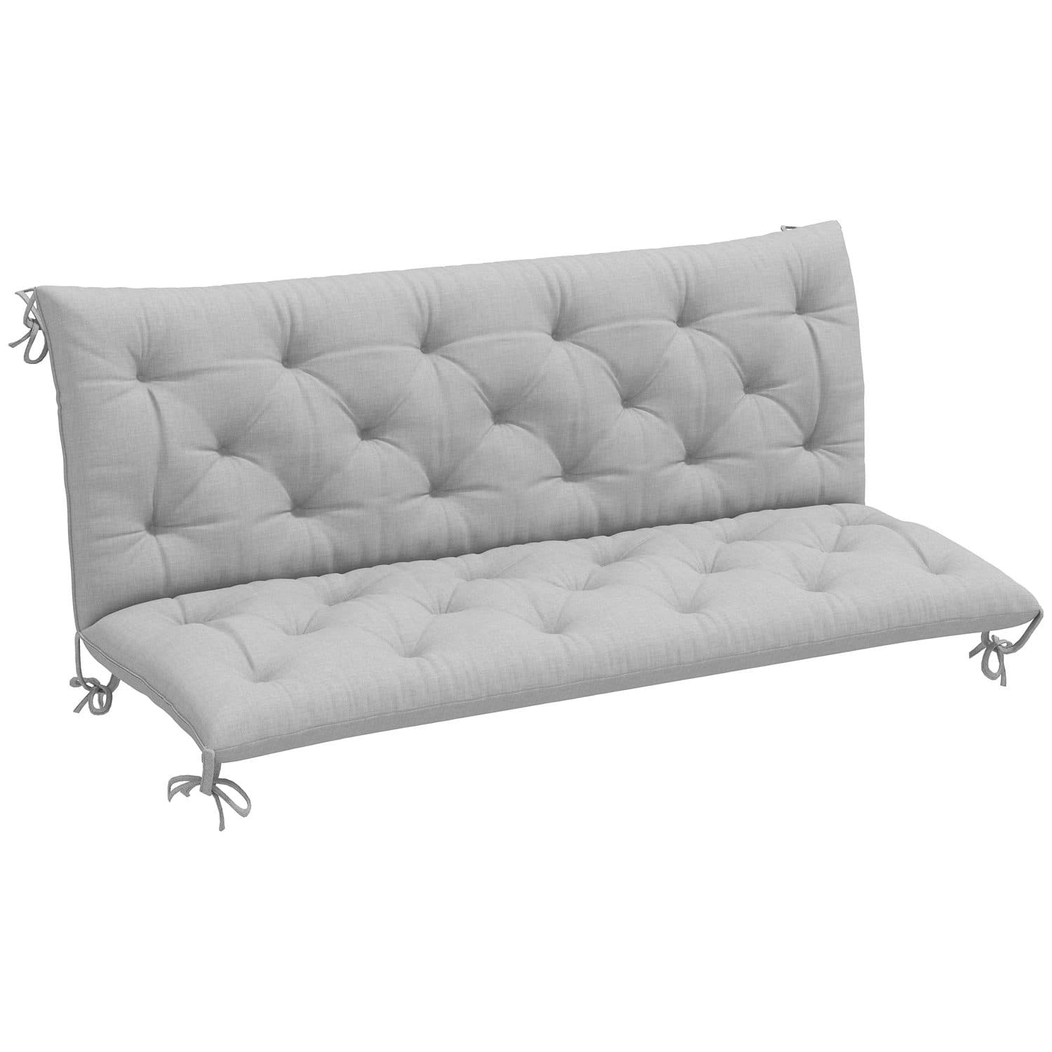 Refresh a three-seater bench with soft grey padding - Light Grey