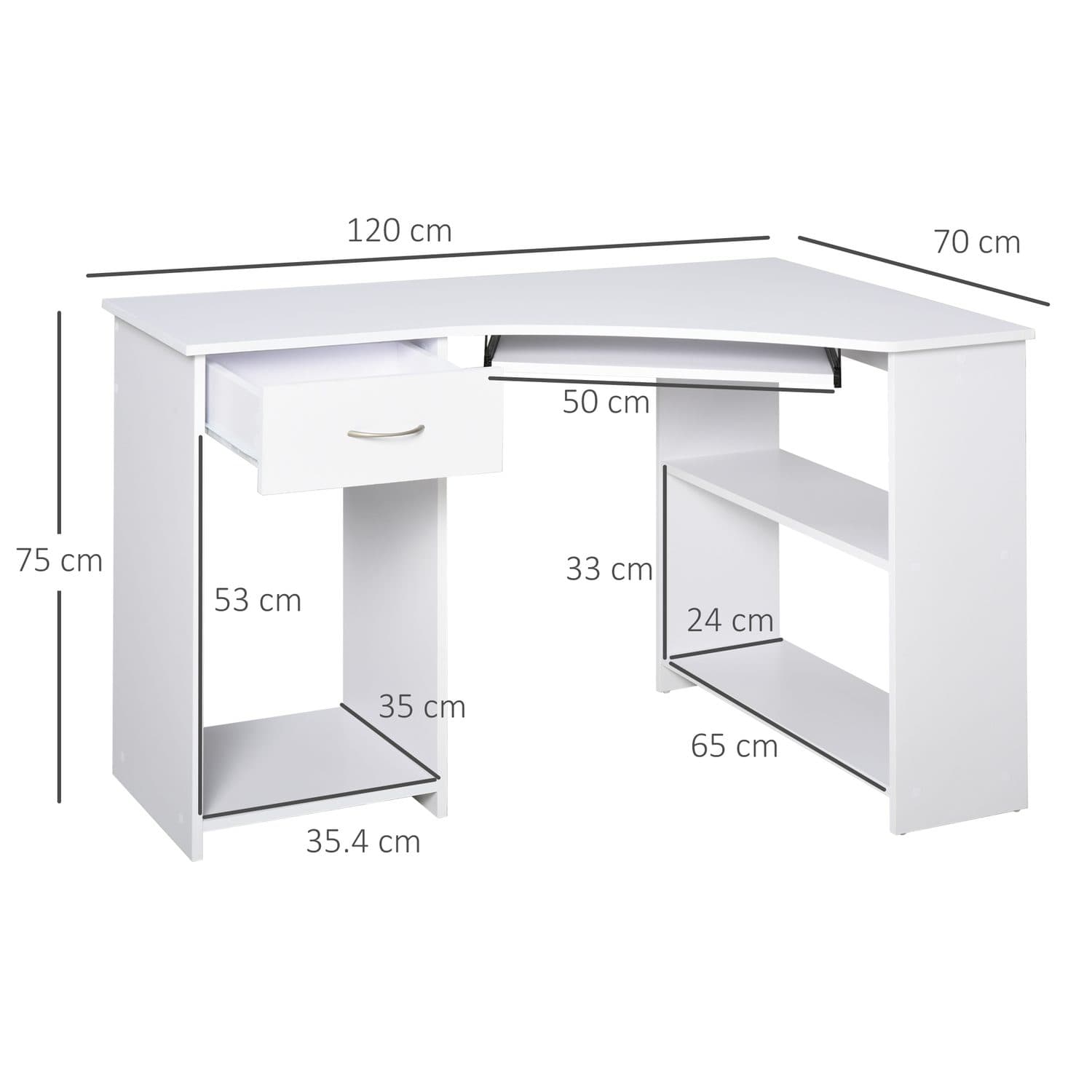 White Corner Desk - image 4