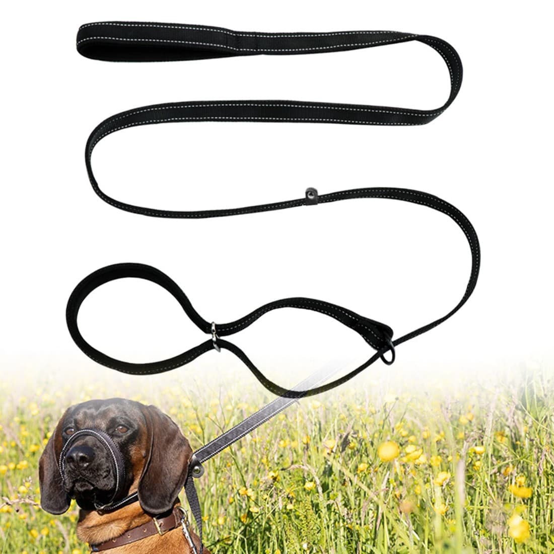 Integrated Anti-Pull Muzzle & Leash for Dogs - image 9