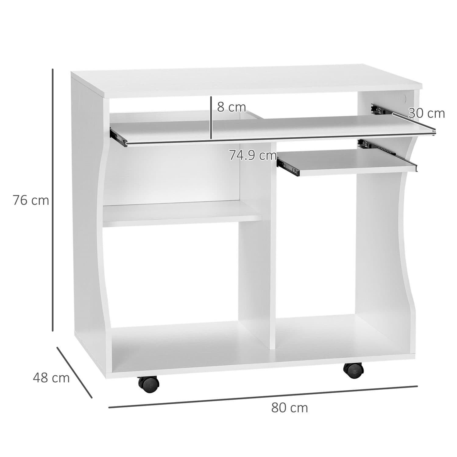 Mobile White Work Desk - image 3