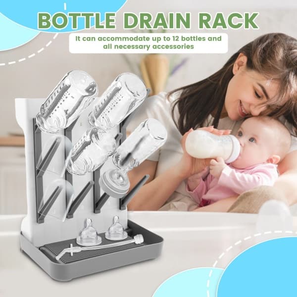 Countertop Vertical Drying Rack for Bottles and Glasses - image 7