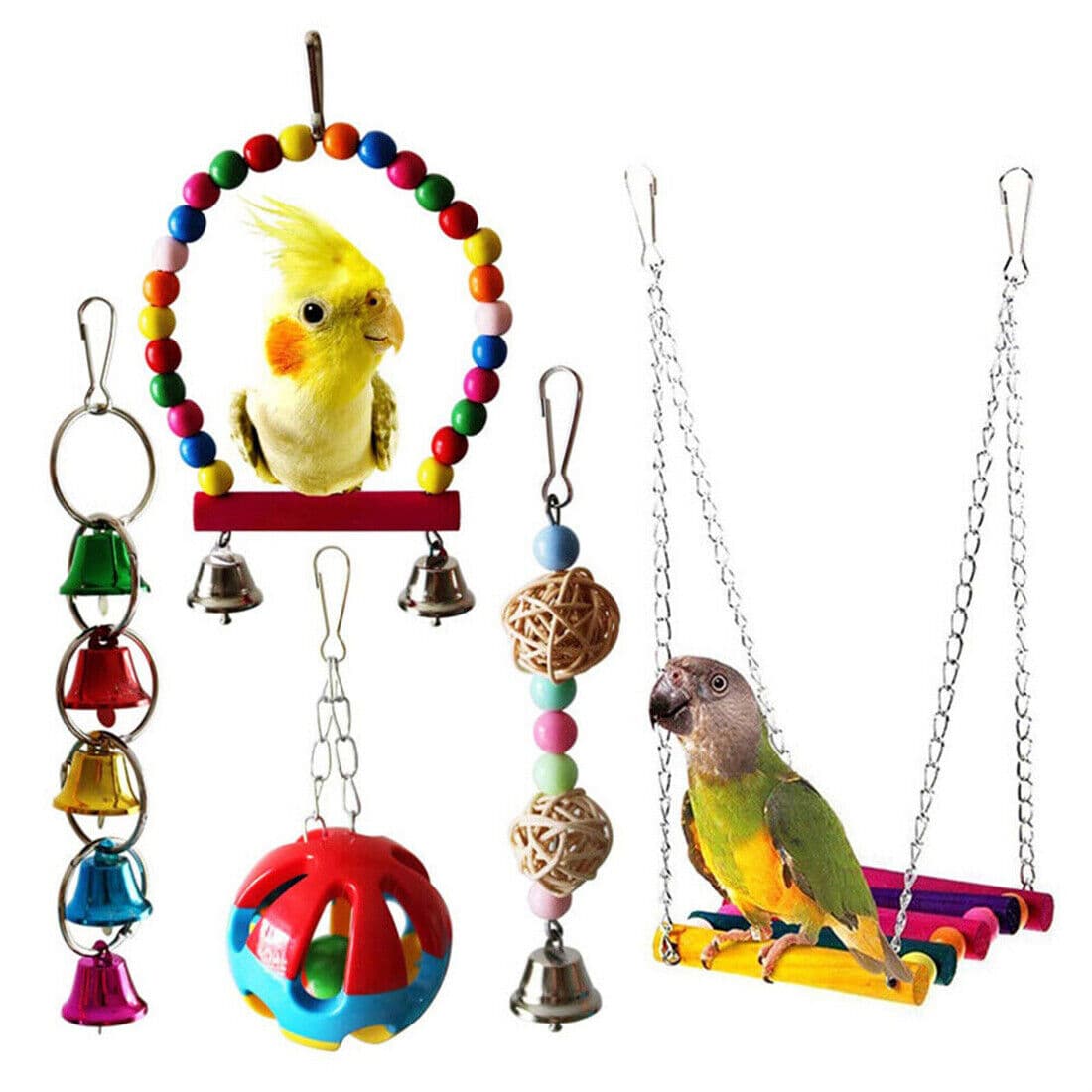 21-Piece Bird Toy Set for Budgies, Cockatiels & Parrots - image 4