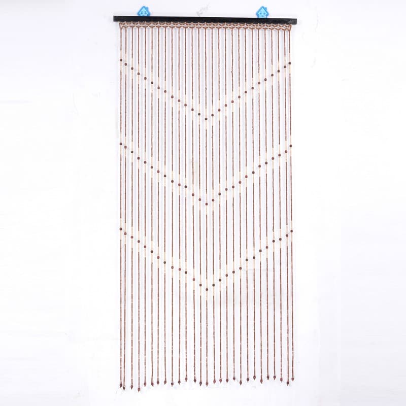 Natural Wooden Bead Door Curtain for Doorways & Spaces - Default