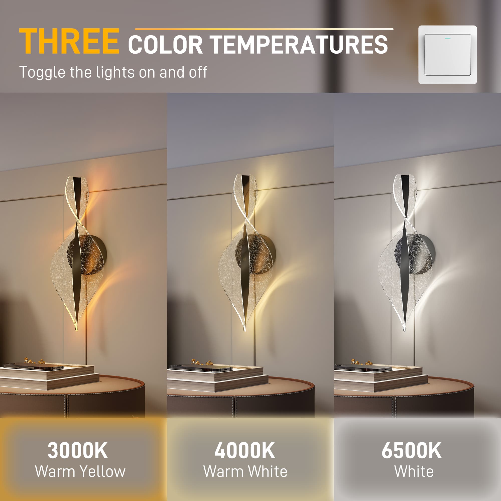 Black Spiral LED Wall Lamp 2 Pack for Modern Rooms - image 3