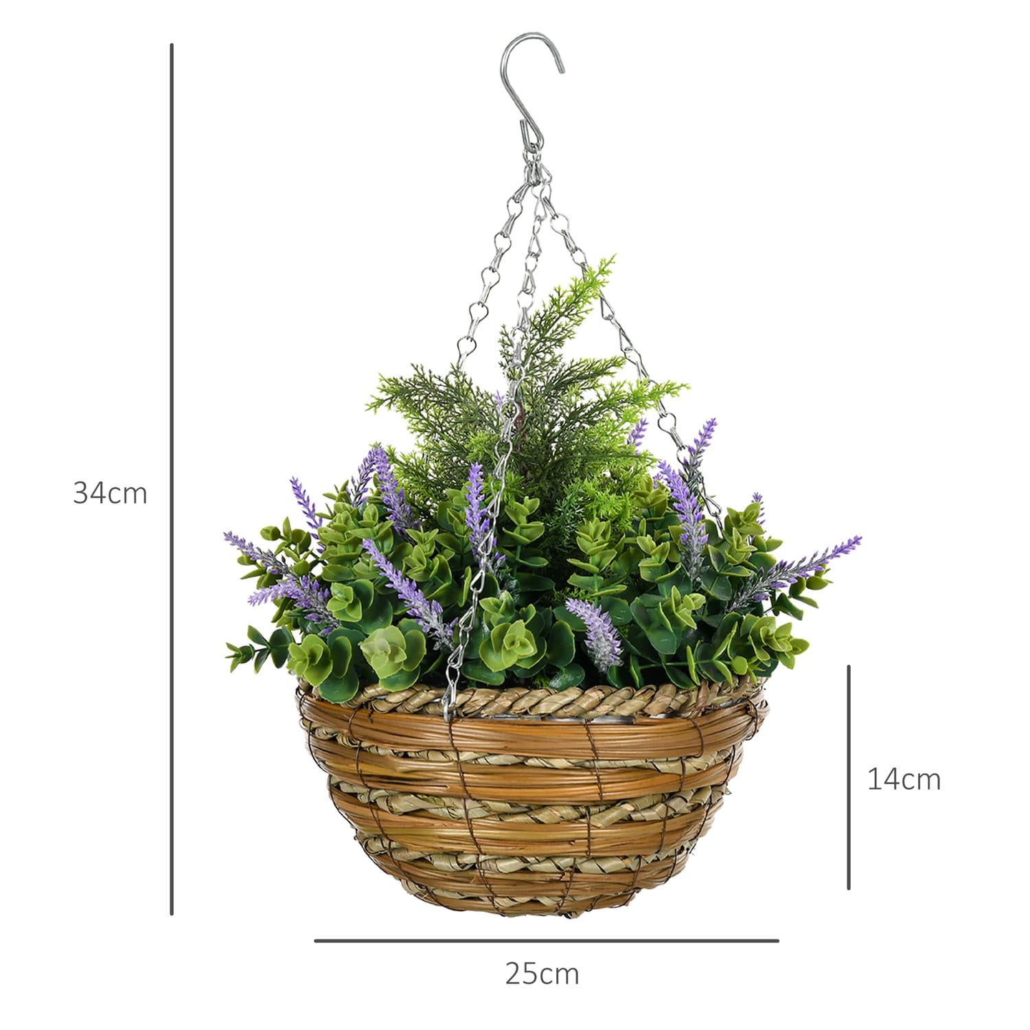 Artificial Hanging Lavender Pots for Easy Colour - image 3