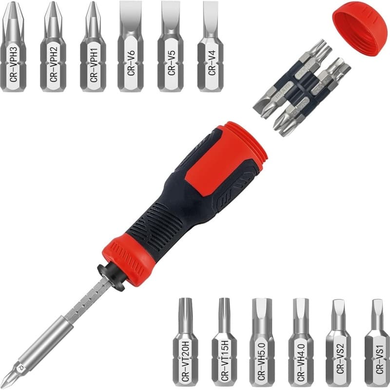 Compact 13-in-1 screwdriver for everyday fixes