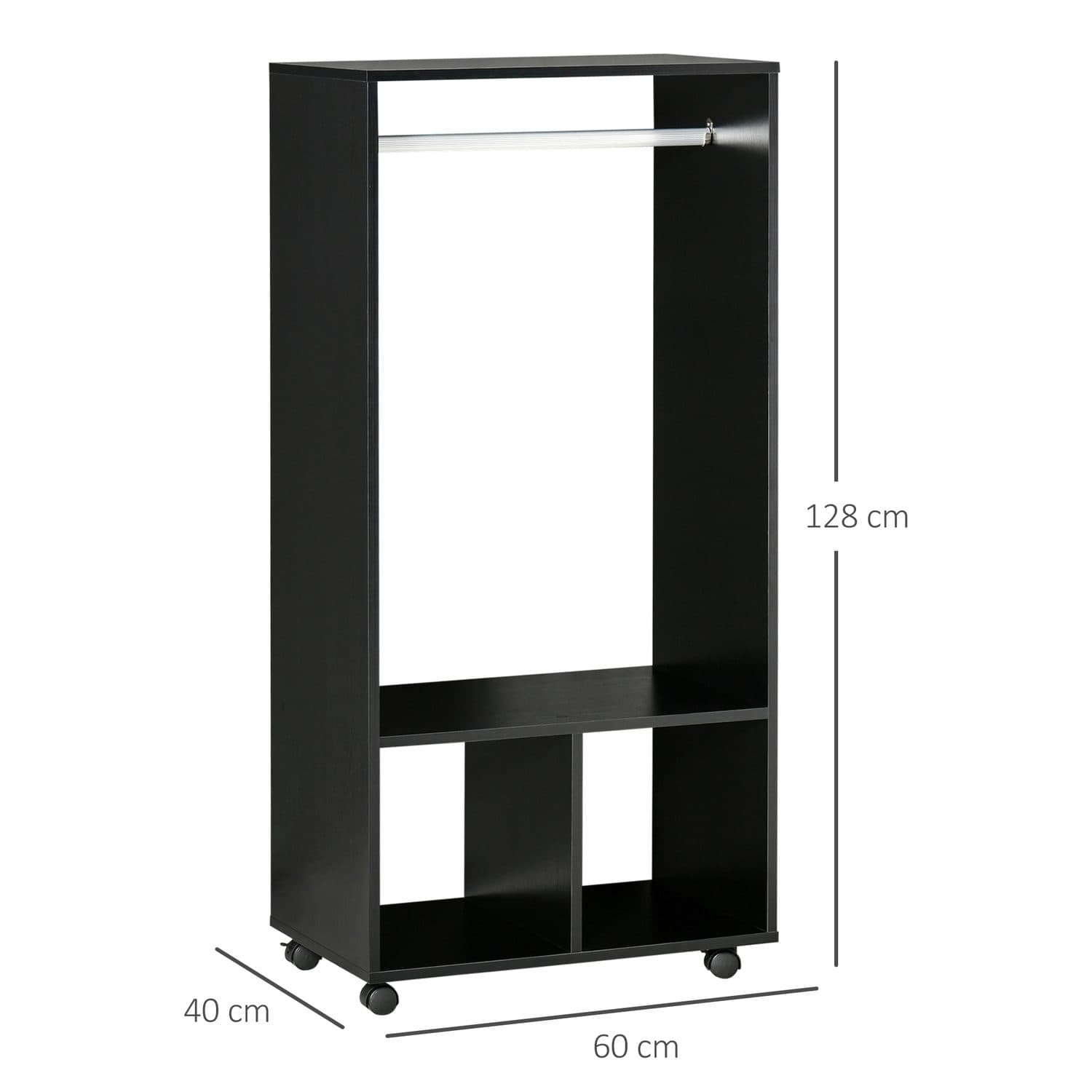 Black Mobile Open Wardrobe - image 5