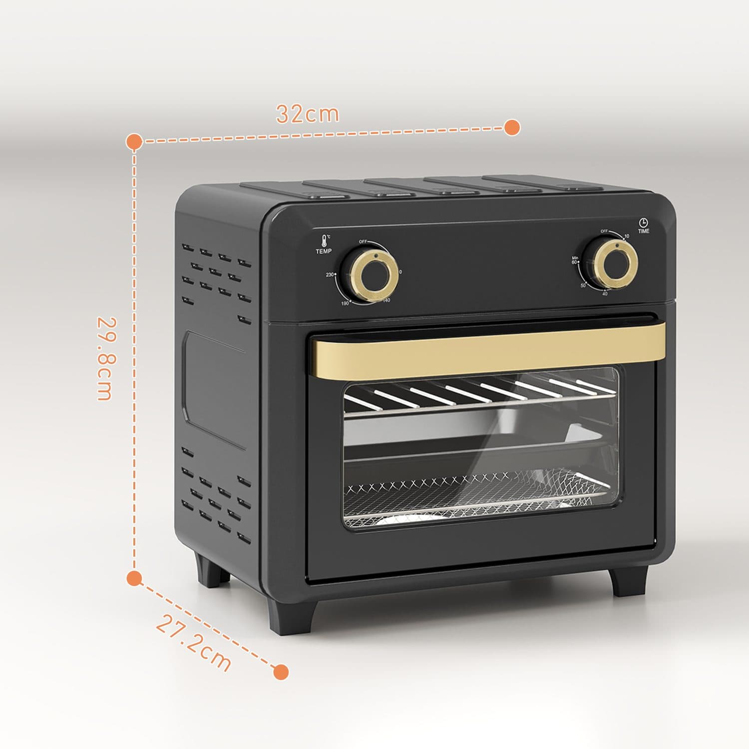 10L Air Fryer Mini Oven with Adjustable Temperature and Timer - image 2