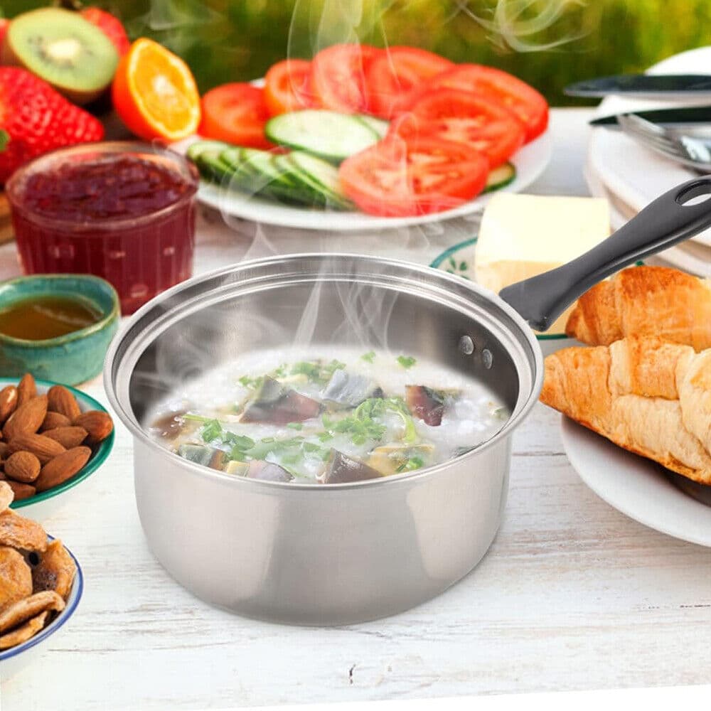 12-Piece Stainless Steel Pan Set with Reinforced Glass Lids - image 4