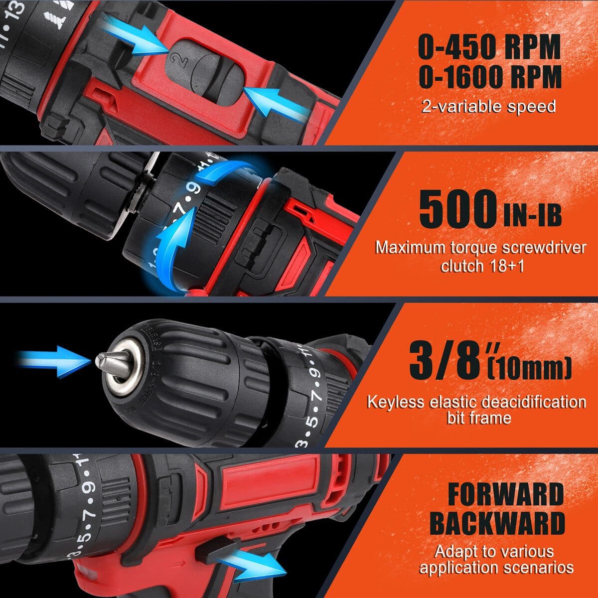 Drill and drive with a 21V cordless drill set - image 8