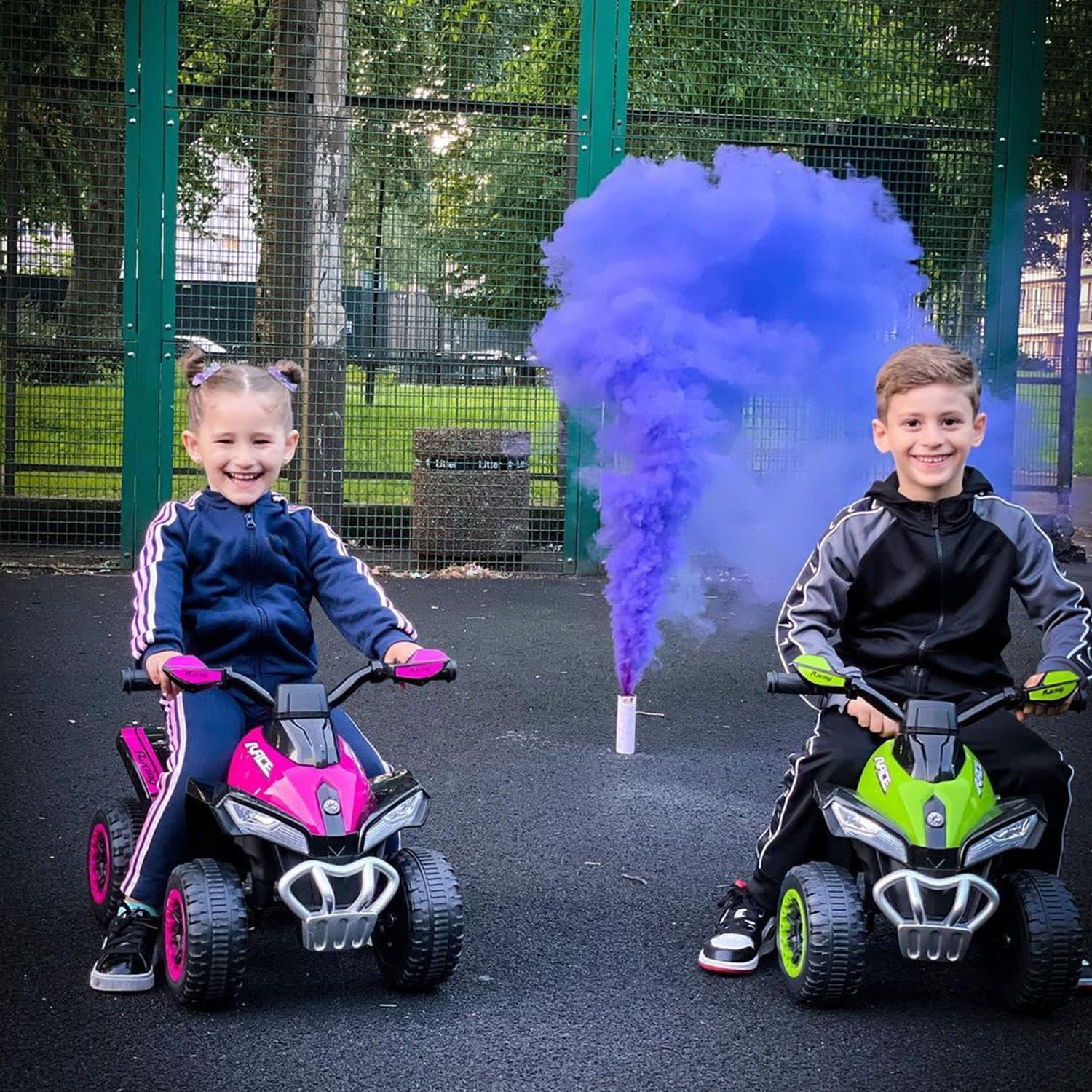 Green and Black Quad Bike Ride-On for Young Children - image 4