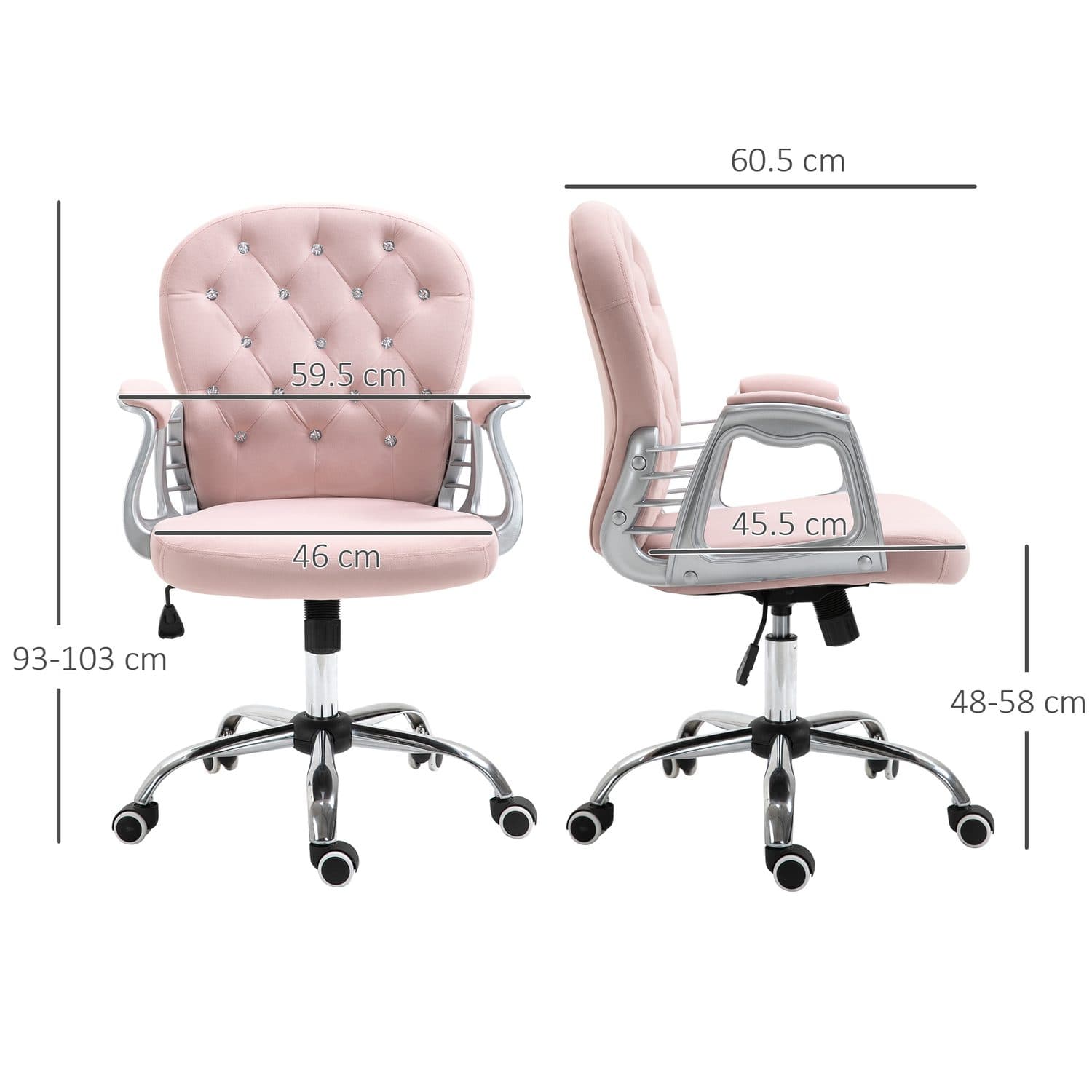 Pink Velvet Swivel Chair - image 4