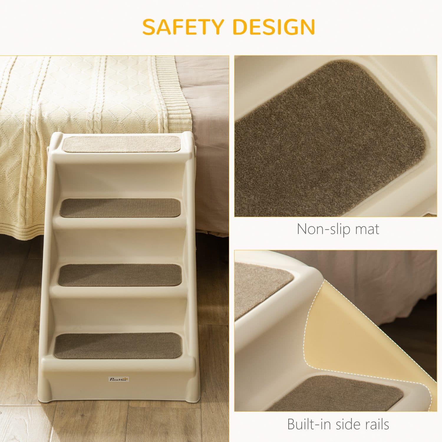 Foldable Four-Step Pet Stairs with Non-Slip Mats - image 5