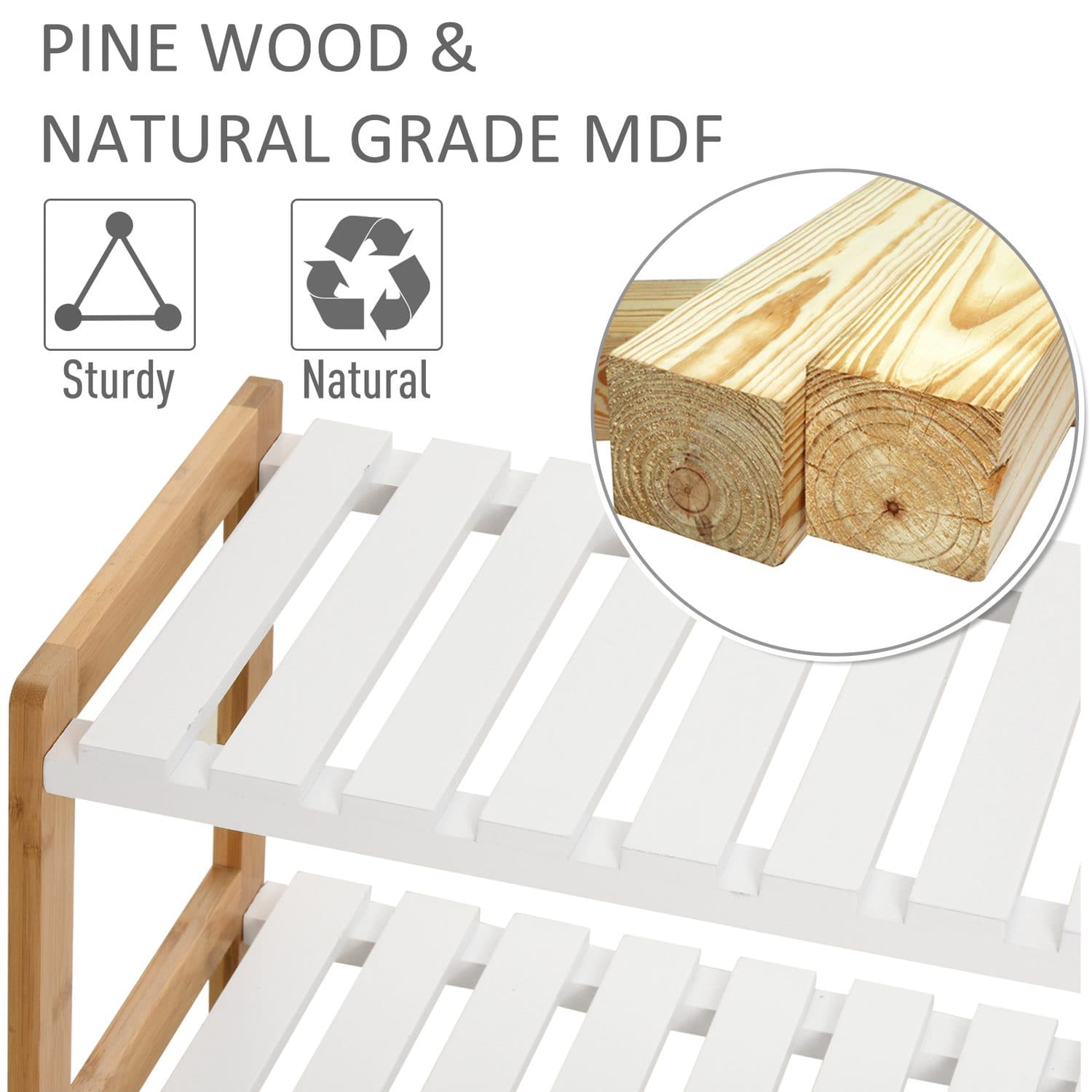 3-Tier Wooden Shoe Rack - image 1
