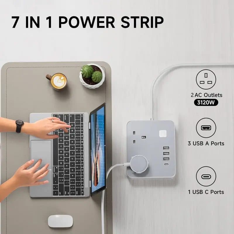 Two-Socket Extension Lead with USB Charging - image 5