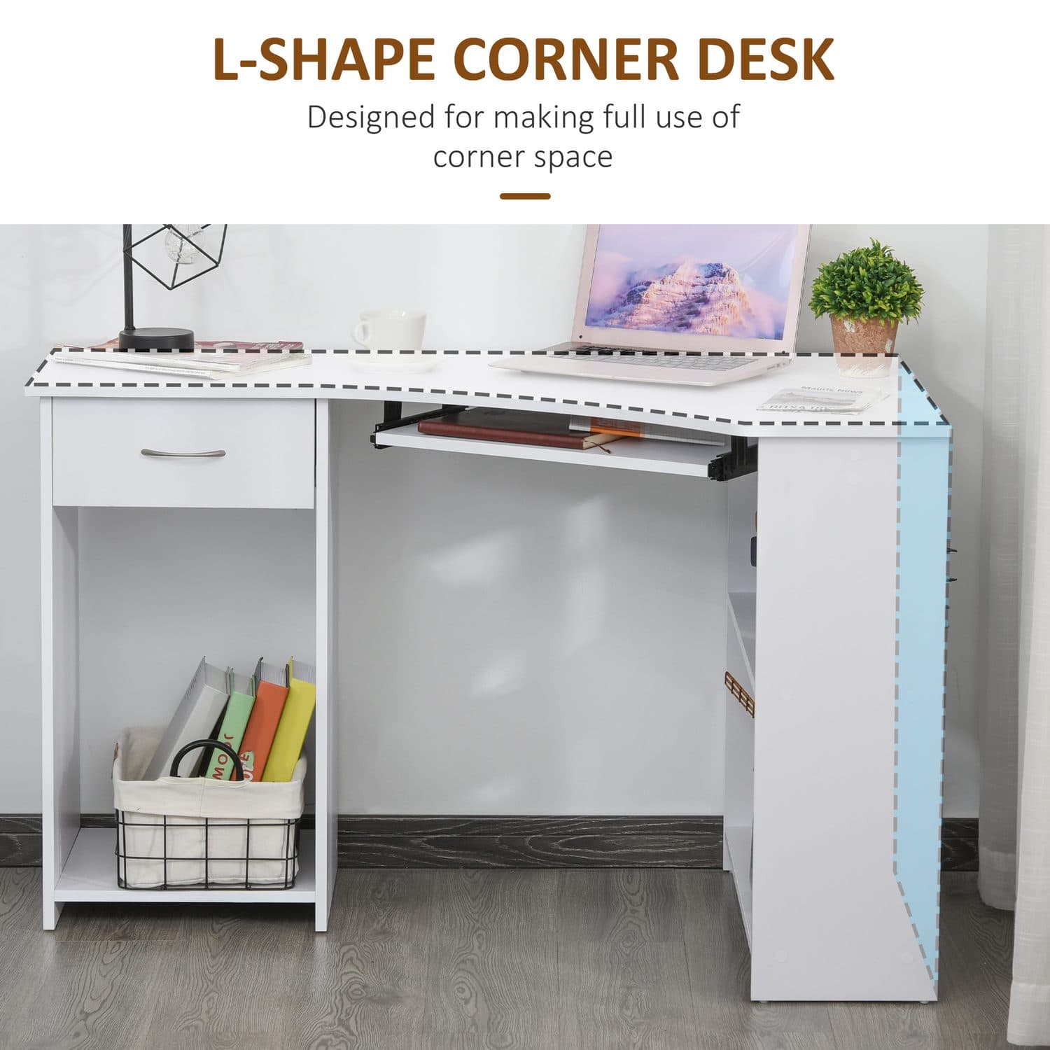 White Corner Desk - image 3