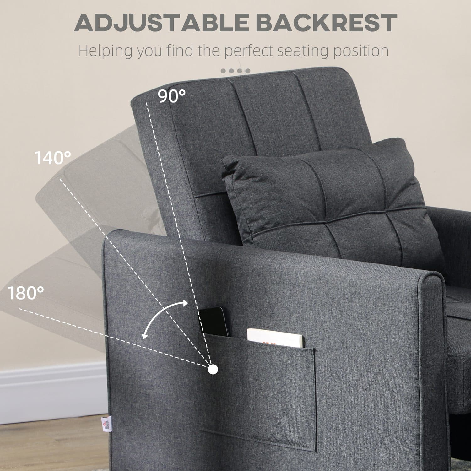 The Grey Convertible Chair That Folds Into a Single Bed - image 2