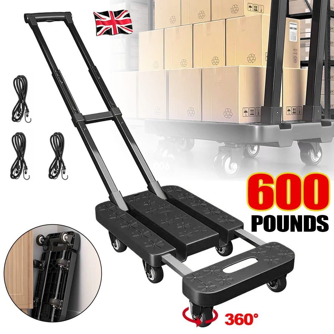 A Folding Platform Trolley That Collapses Flat for Storage - image 5