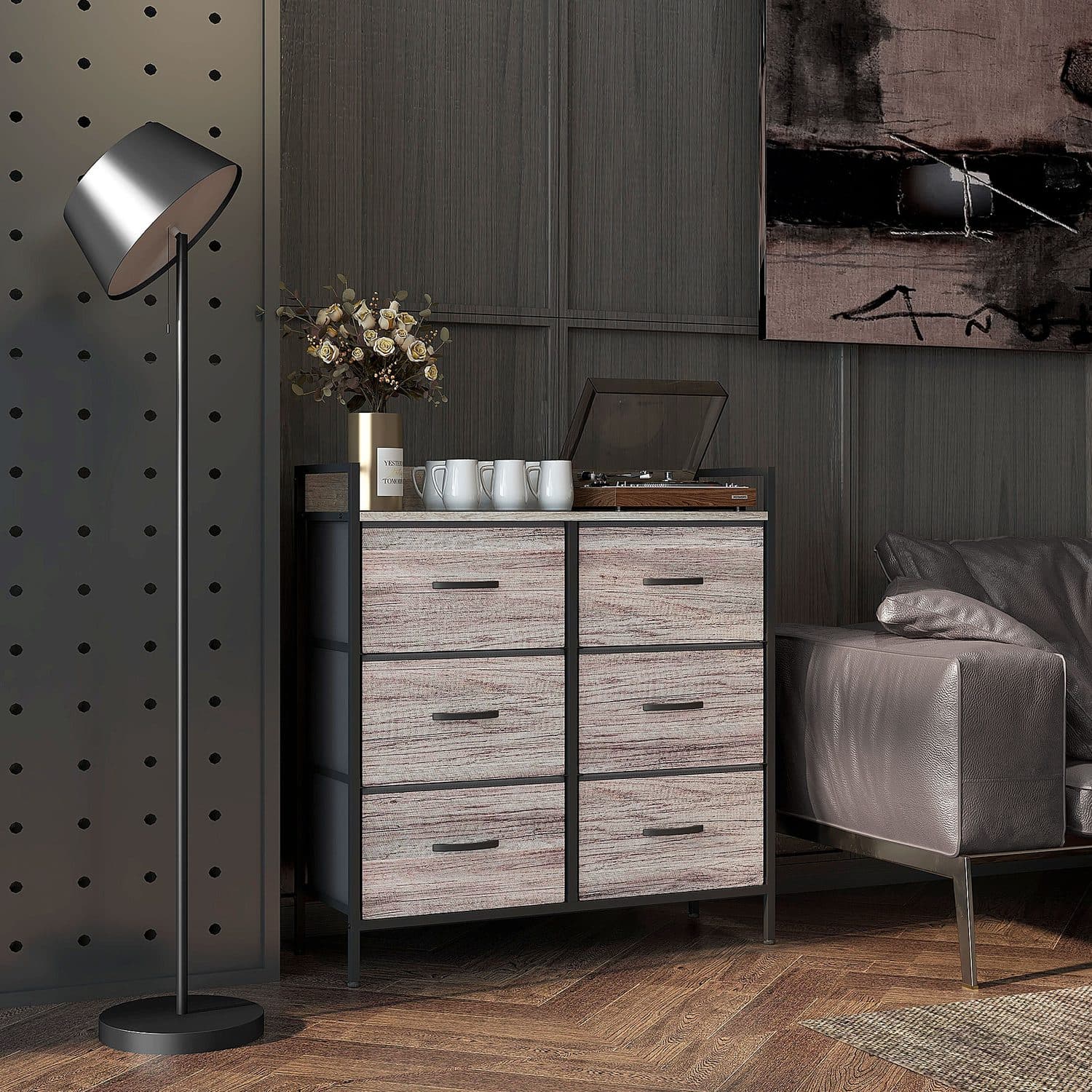 Rustic Six Drawer Storage Chest for Bedrooms - image 2