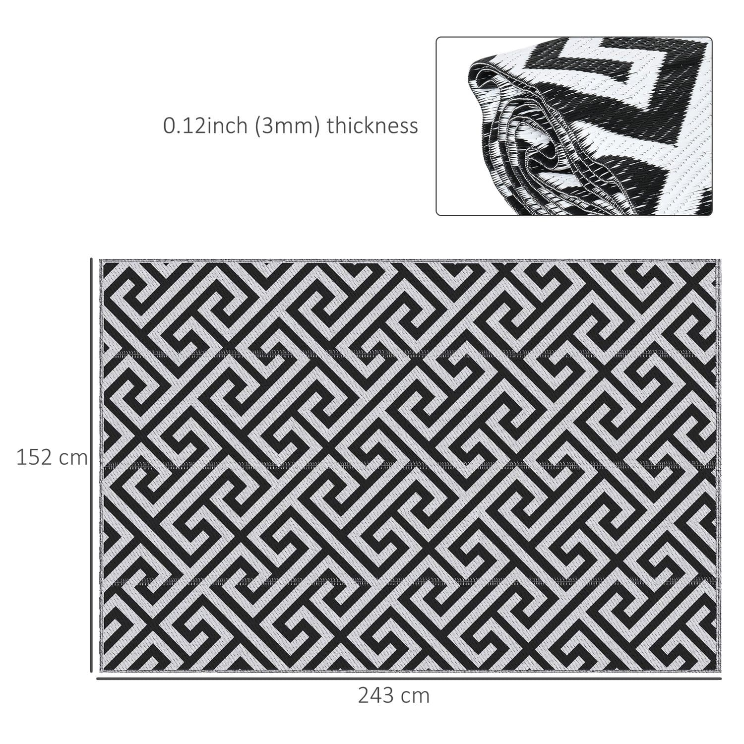 Reversible Outdoor Rug for Patios and Camping - image 5