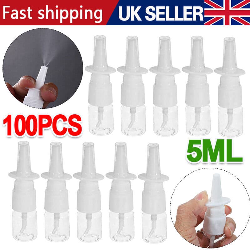 100x Refillable 5ml Nasal Spray Bottles for Travel & Home - image 6