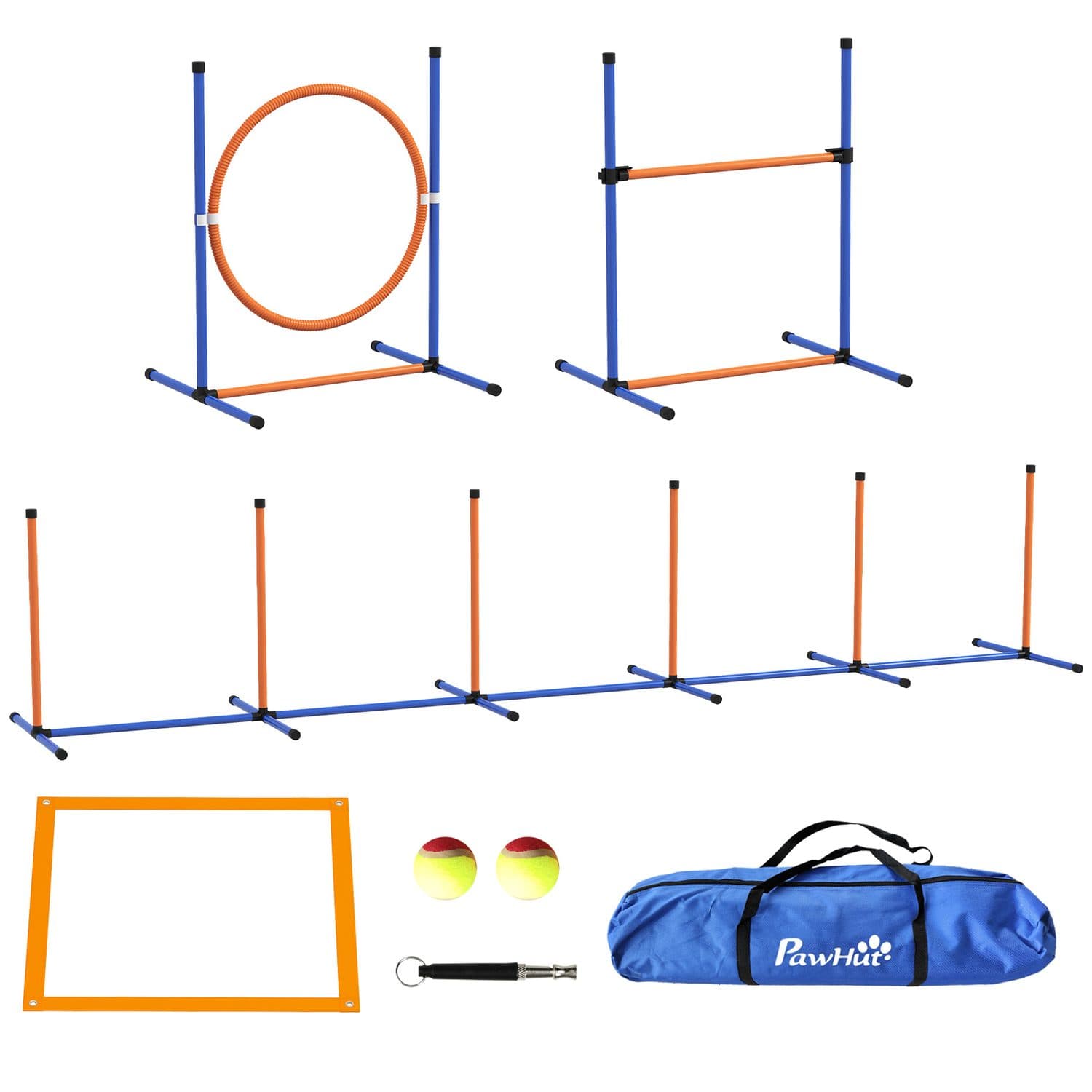 4-Piece Dog Agility Training Set with Pause Box