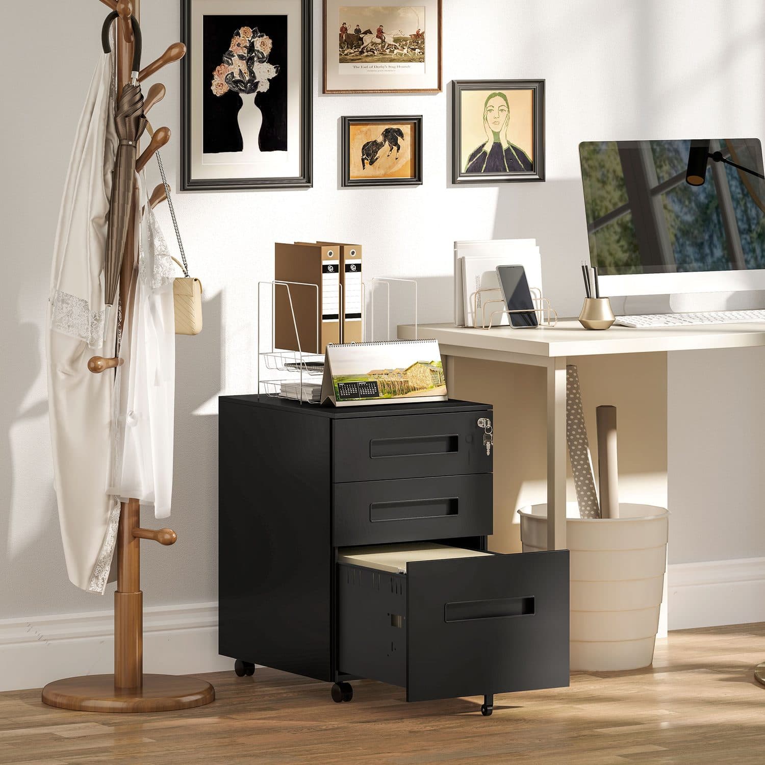 Secure Your Workspace with the Vinsetto Steel Filing Cabinet - image 5