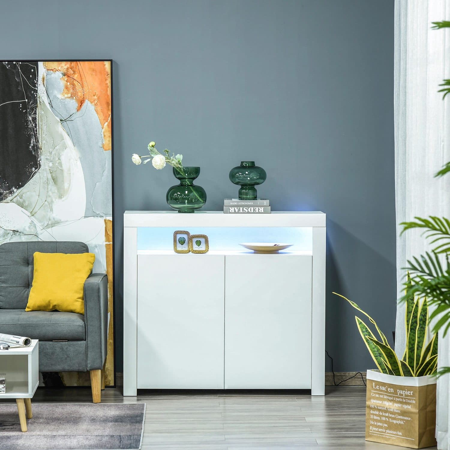 High Gloss LED Sideboard - image 4