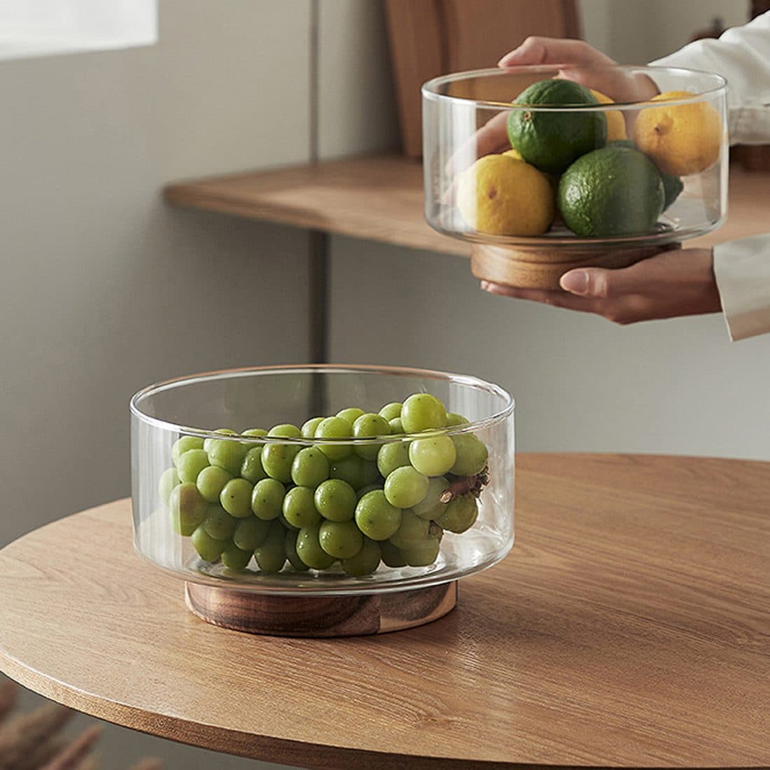 A Glass Bowl and Wooden Spoon Set for the Modern Table - image 1