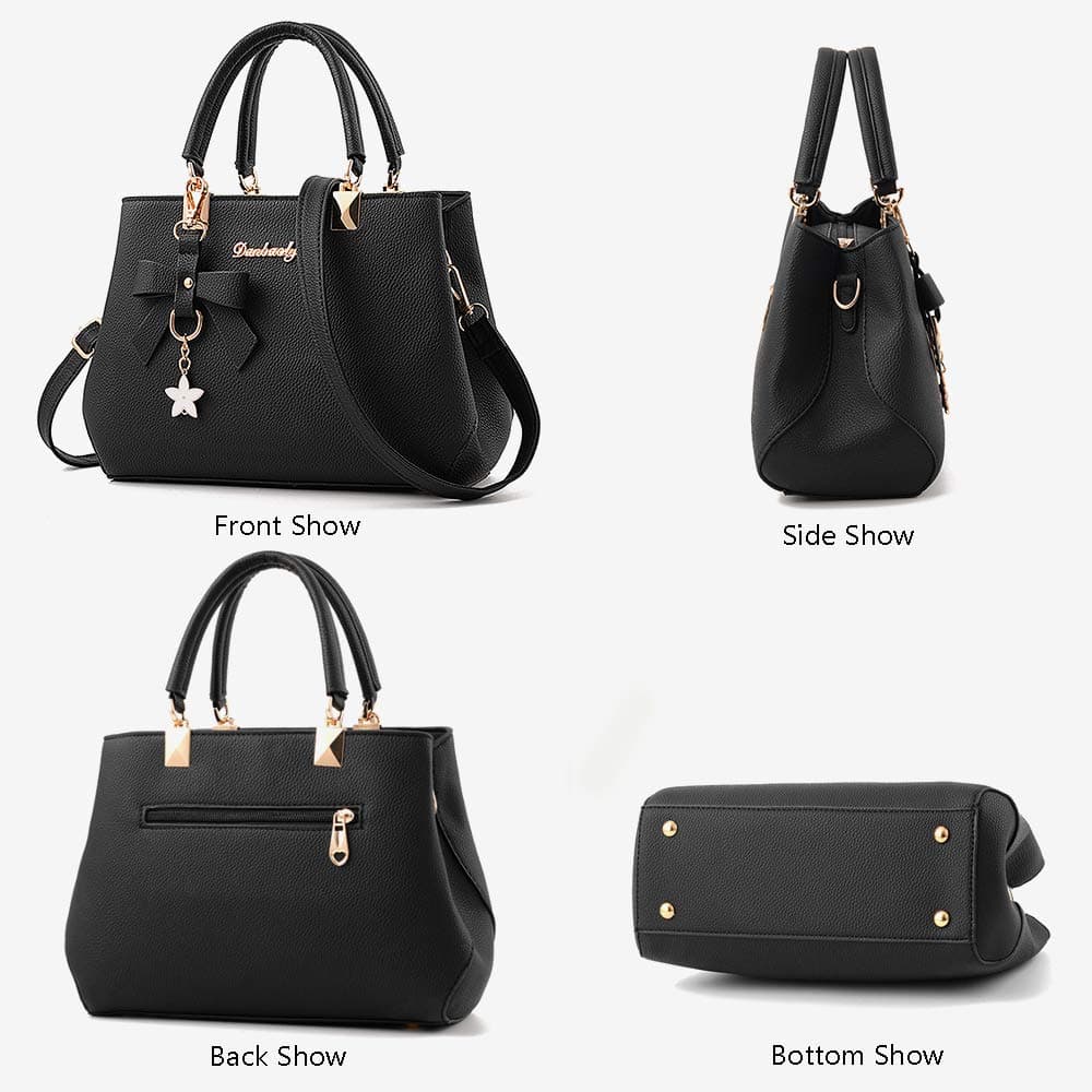 Pink Top Handle Bag with Crossbody Strap - image 2