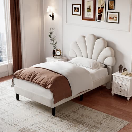 Chic Petal Velvet Bed Frame - image 3