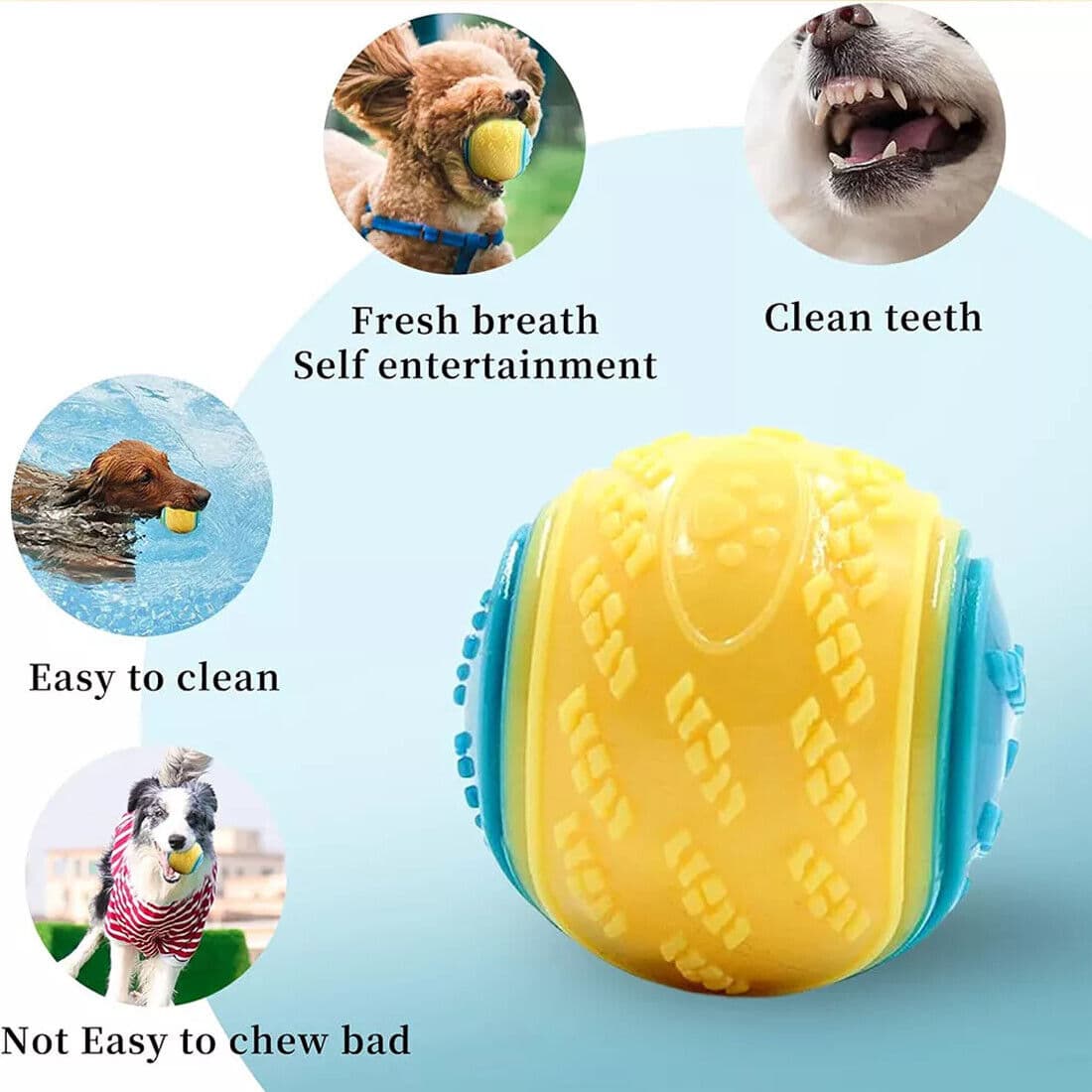 Squeaky Dog Balls, Set of 8, for Chewing and Play - image 8