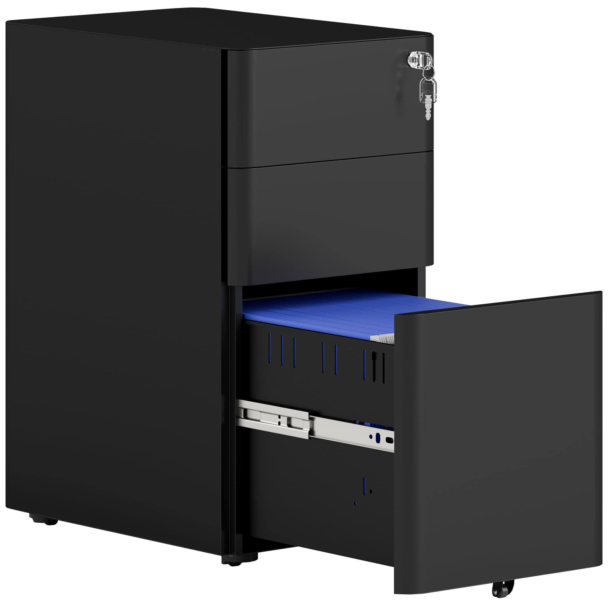 Secure Your Workspace with the Vinsetto 3-Drawer Steel Cabinet