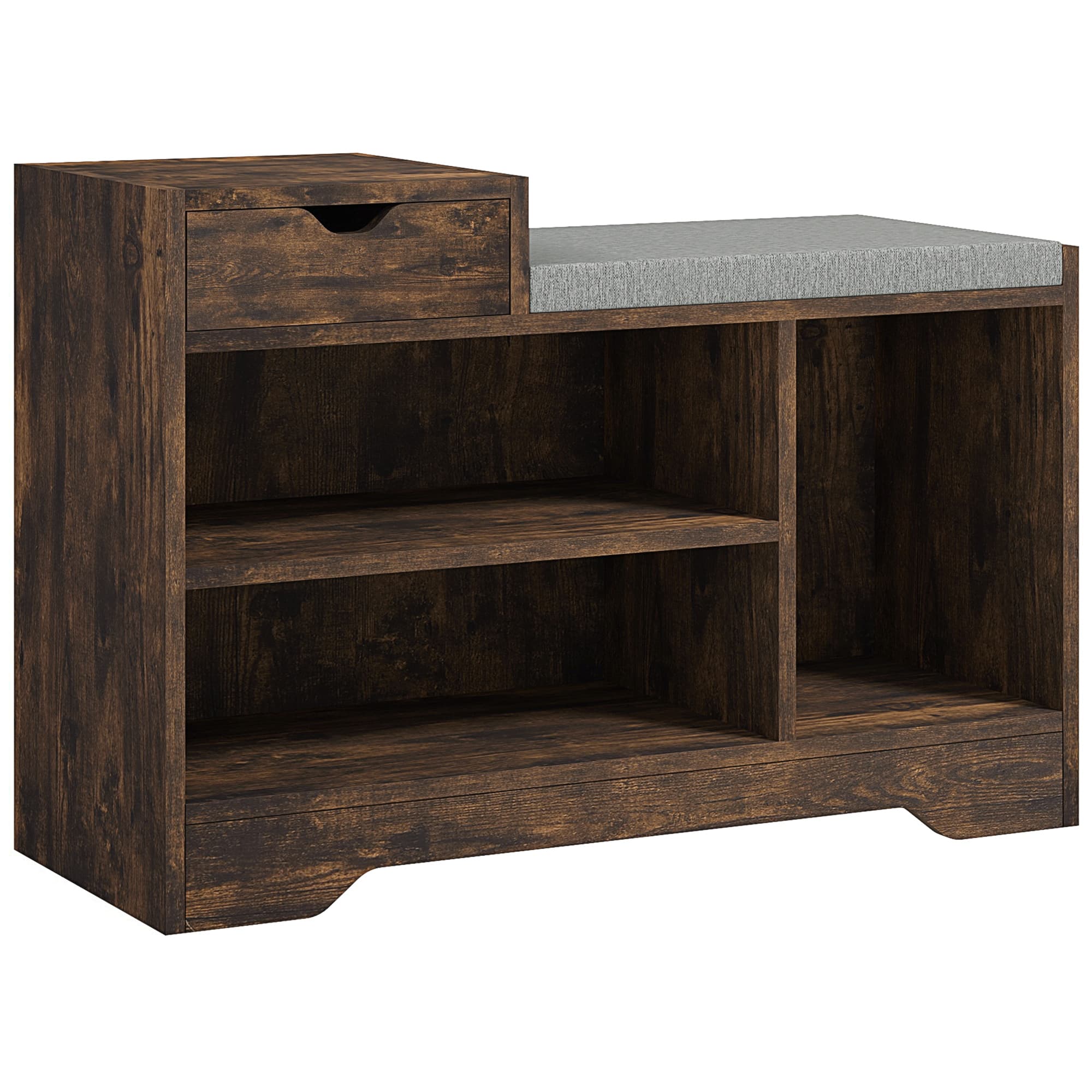 Rustic Shoe Bench with Seat