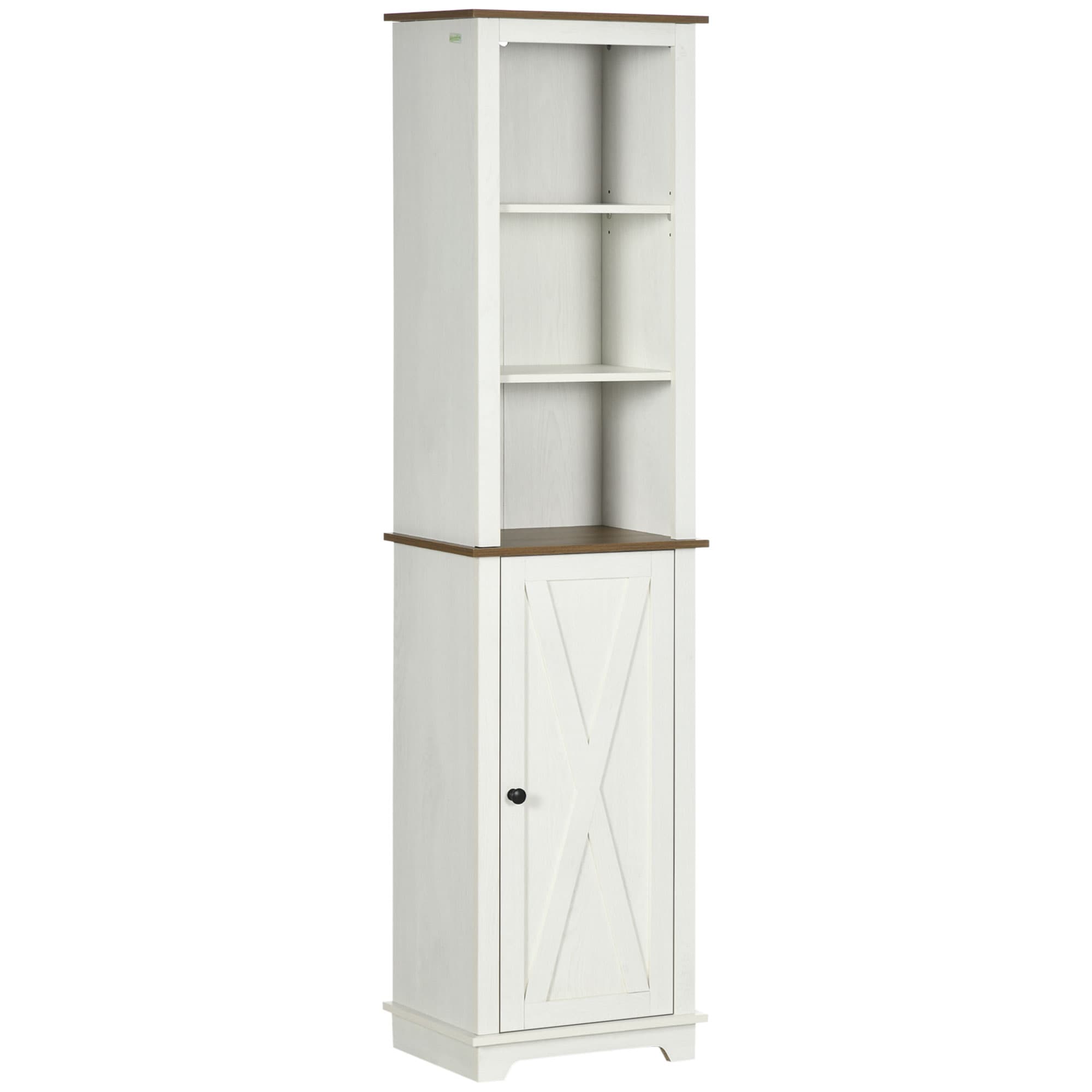 Kleankin Tall Bathroom Cabinet - White