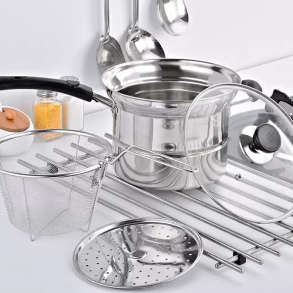 Stainless Steel Chip Pan for Frying and Steaming - image 10