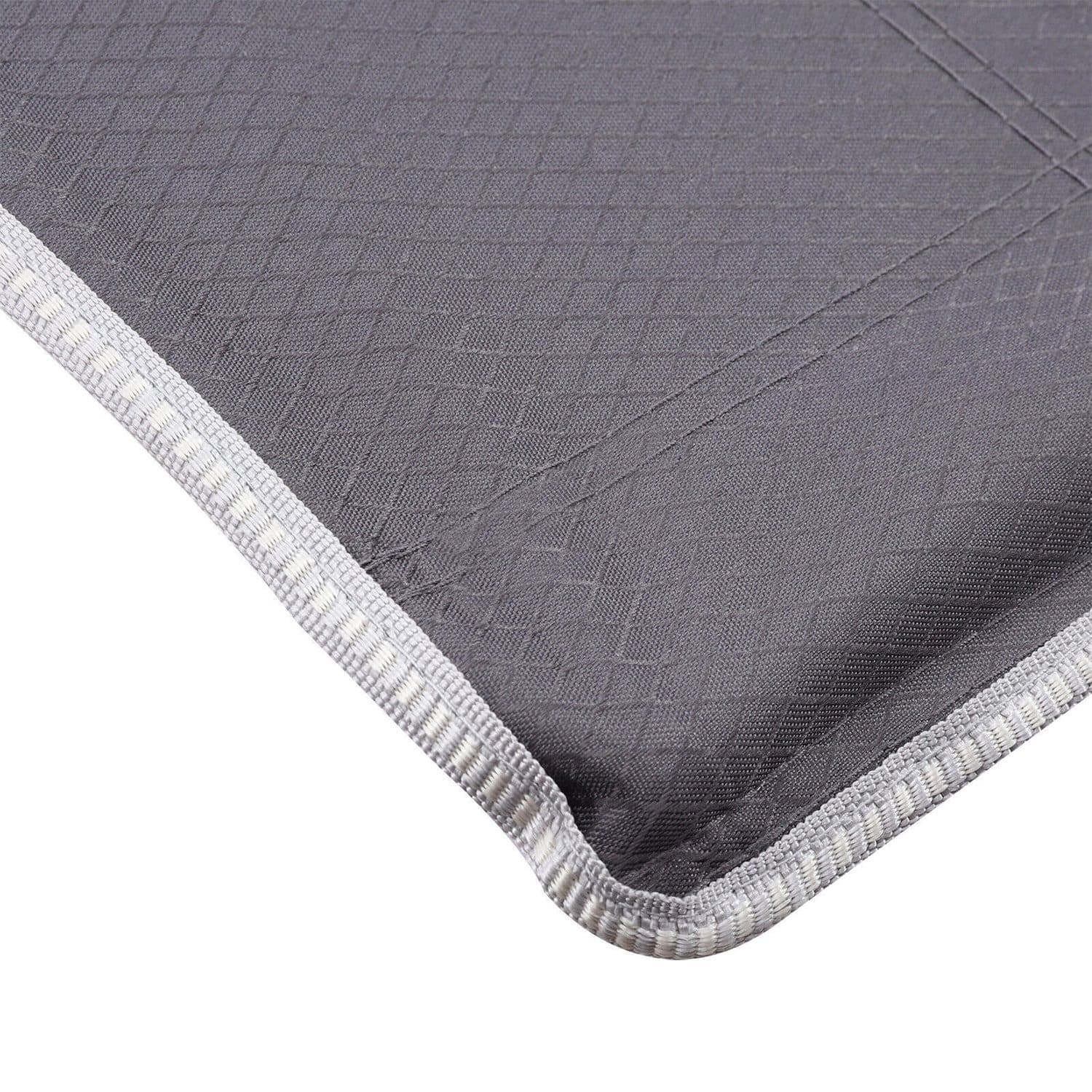 Folding Single Bed with Quilted Grey Mat for Camping and Guests - image 6