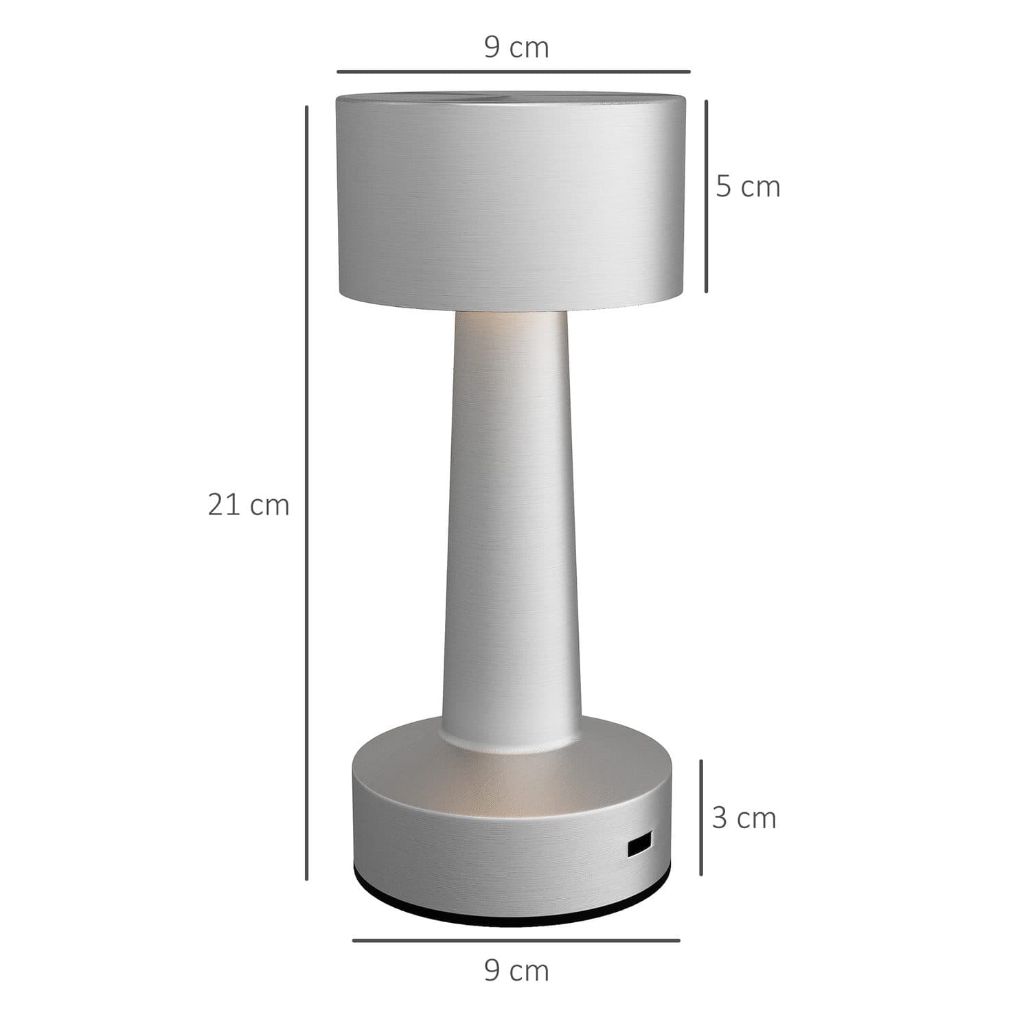 Silver Cordless Touch Table Lamps, Set of 2 - image 5