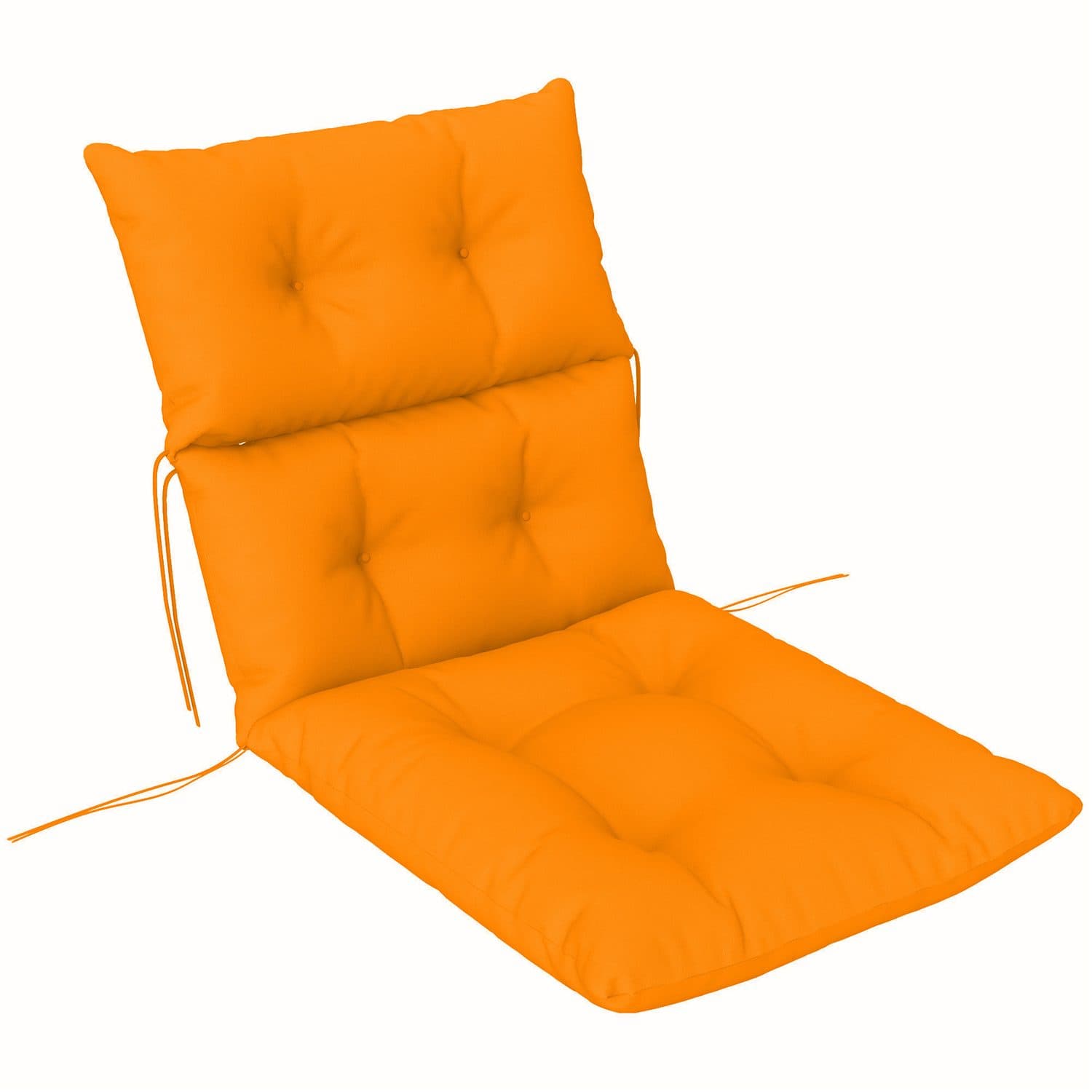 Orange padded cushion for rocking chairs - Orange