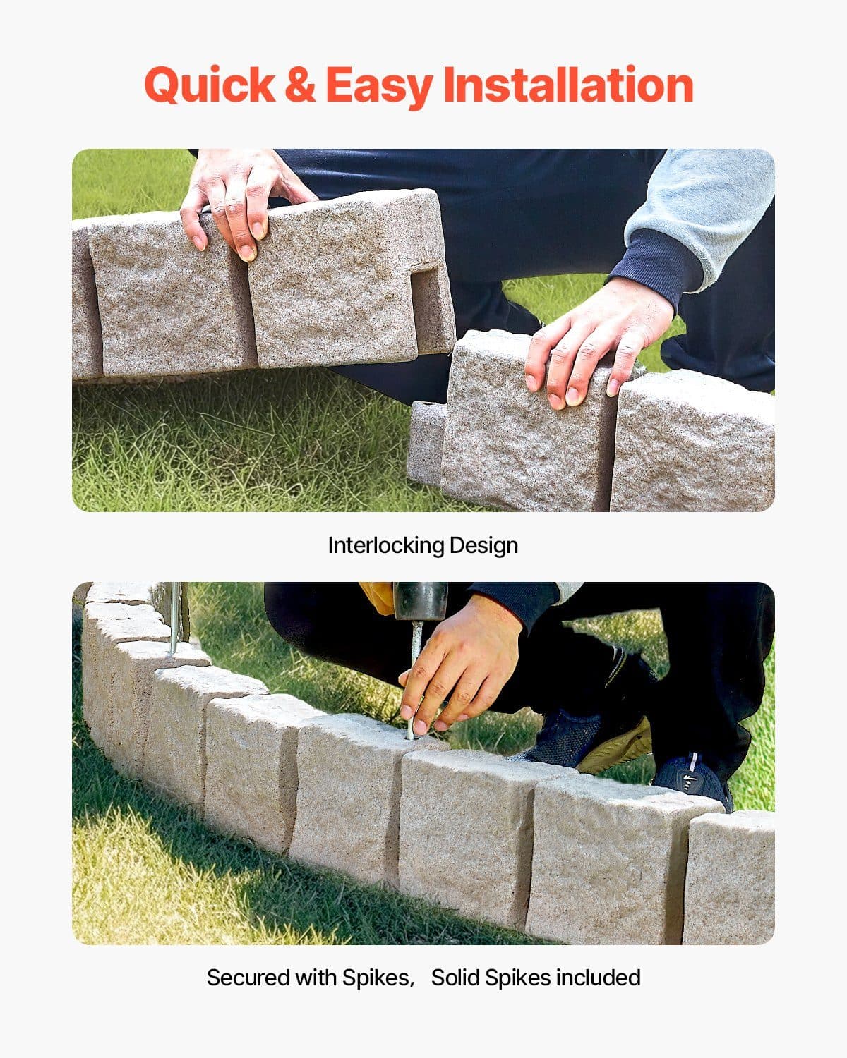 Flexible Faux Stone Lawn Edging for Garden Borders - image 3
