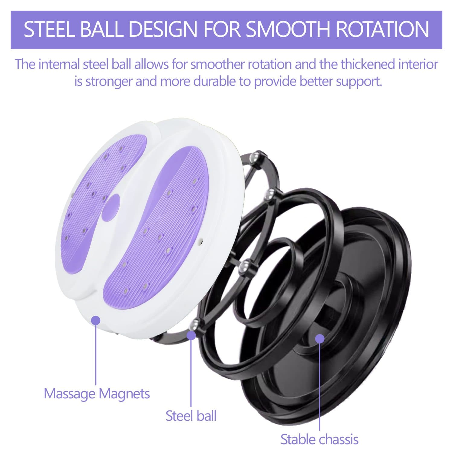 Waist Twisting Disc Exercise Board with Handles - image 2