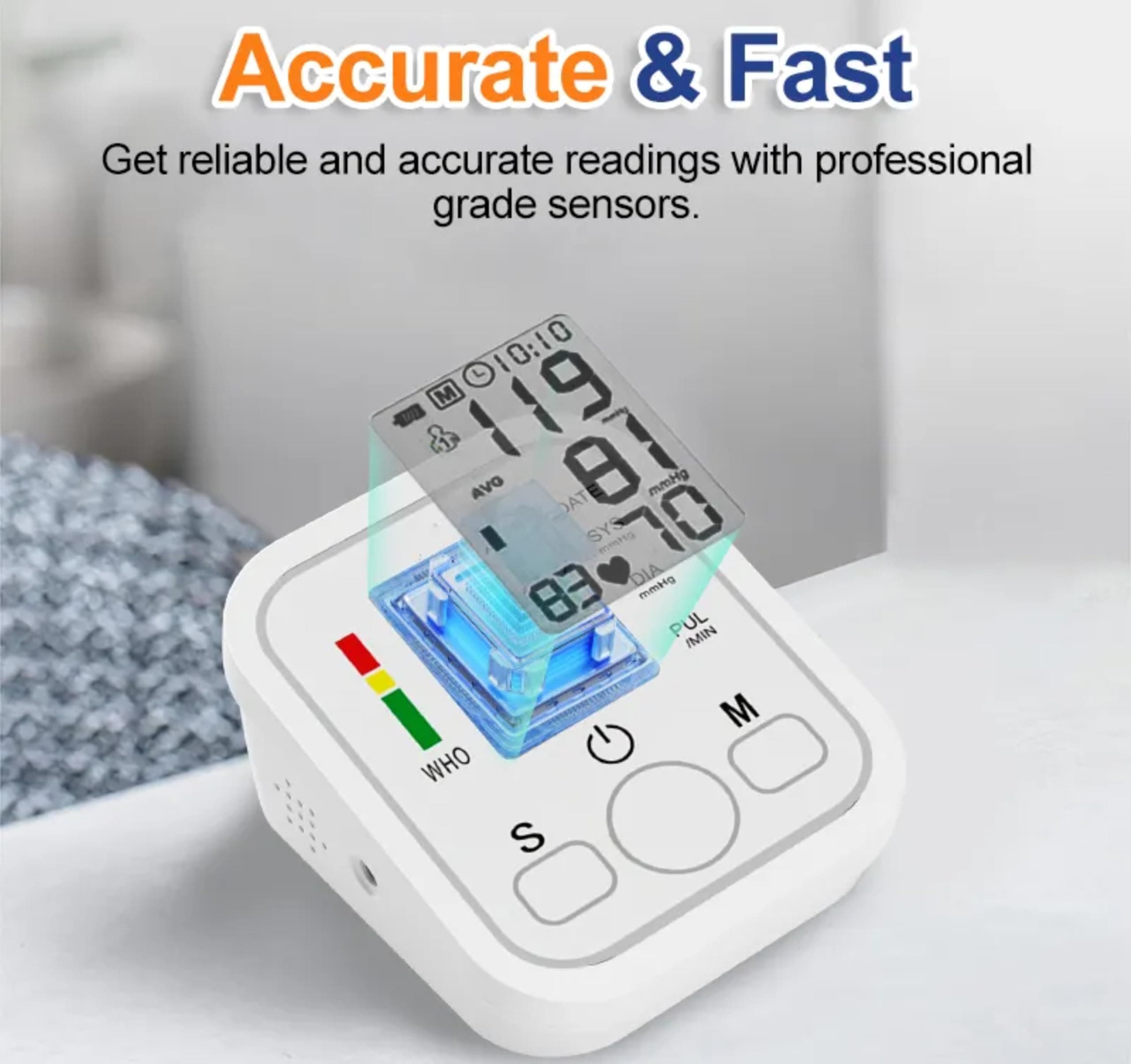 Upper Arm Blood Pressure Monitor with Large Cuff - image 2