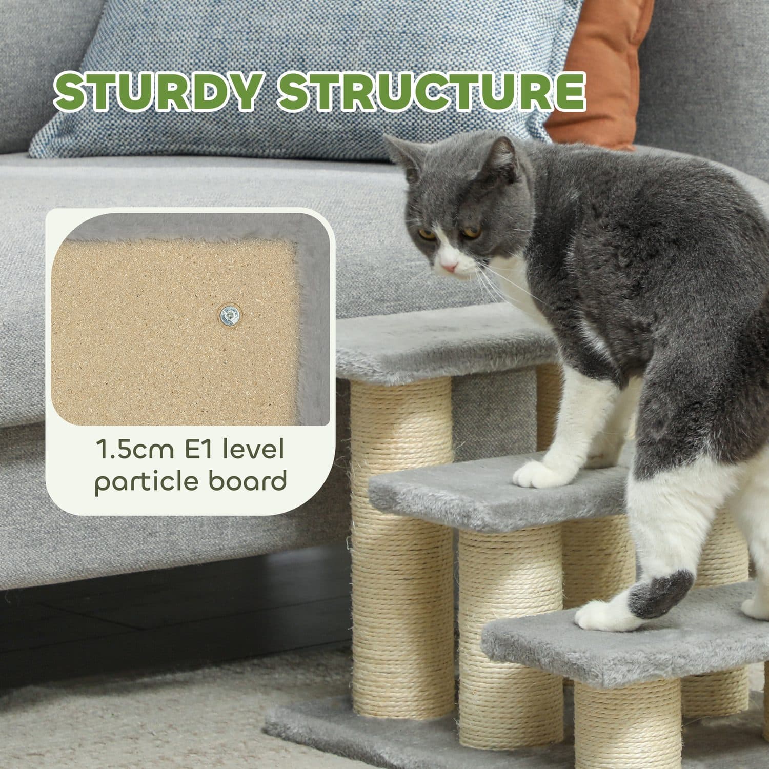 Help Your Cat or Small Dog Climb Safely with 3-Step Pet Stairs - image 1