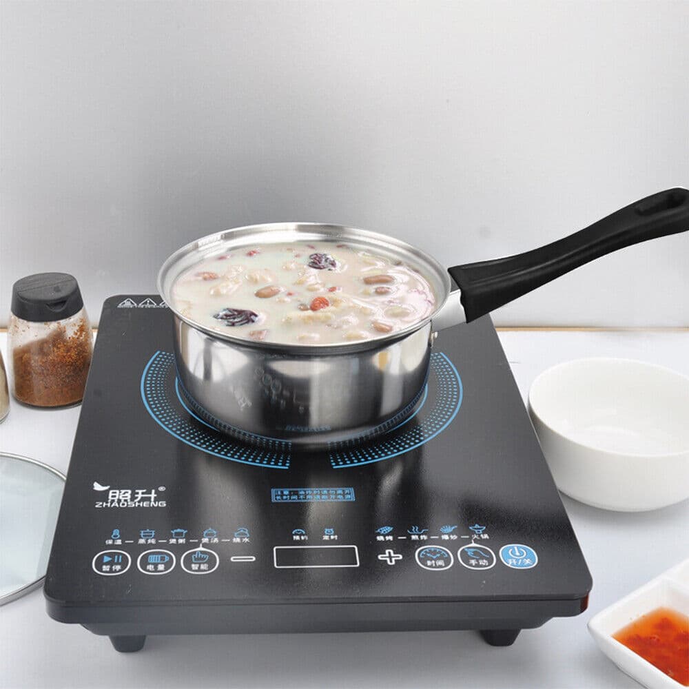12-Piece Stainless Steel Pan Set with Reinforced Glass Lids - image 1
